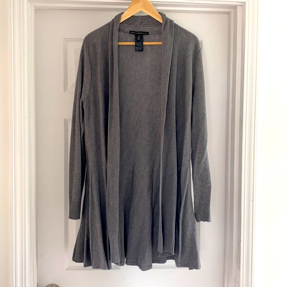 WHBM Open Front Cardigan. Gray. M